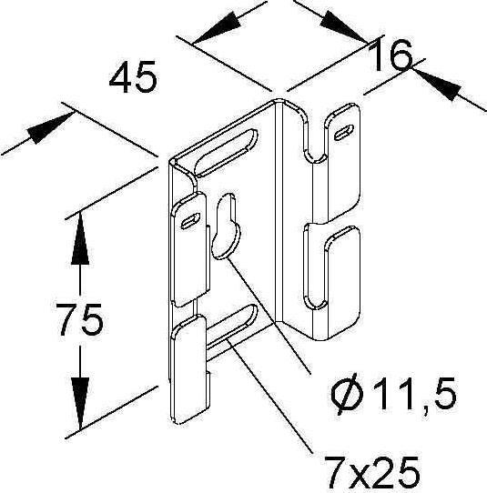 Actual product image Niedax Mounting bracket