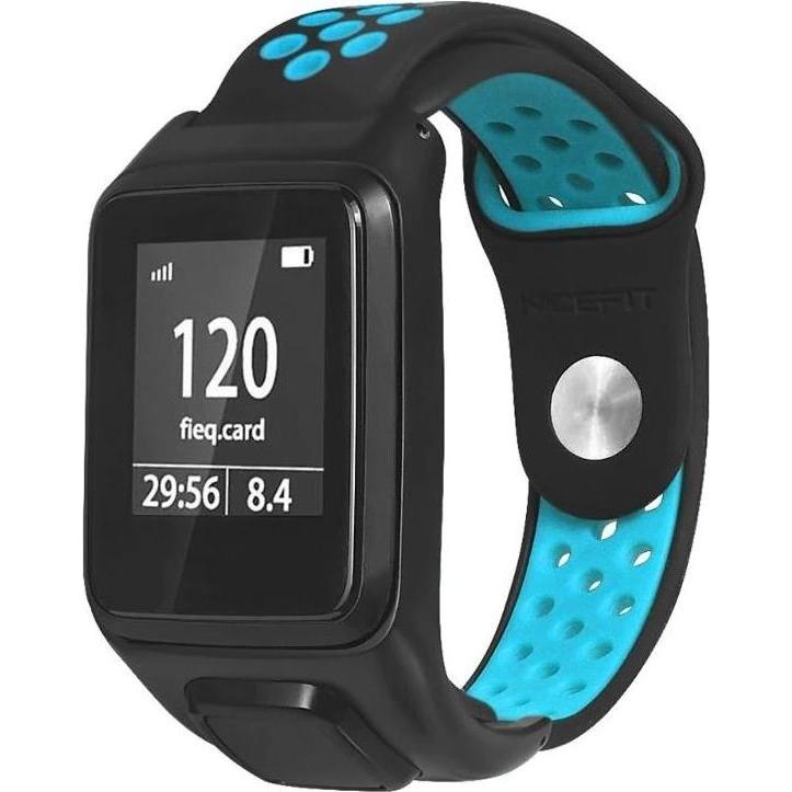 Thumbnail - Strap-it Sportarmband (Silikon), Uhrenarmband, Schwarz, Mehrfarbig, Blau