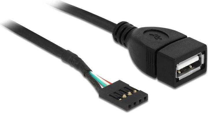 Actual product image Delock Cable Pin Header Female > USB 2.0 Type-A Female 40 cm (0.40 m, USB 2.0)