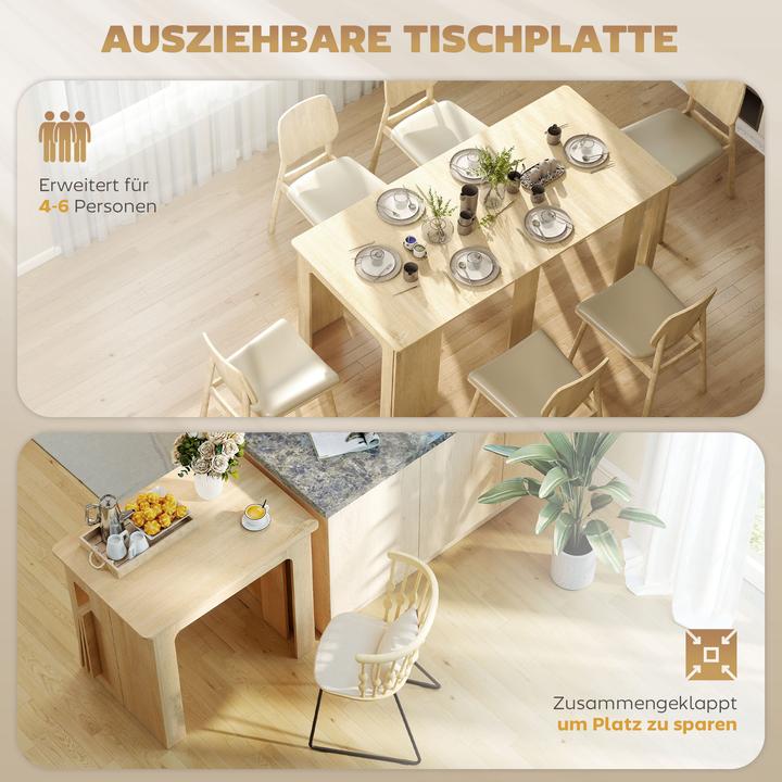 Actual product image Homcom Esstisch Spanplatte, Stahl Naturholz (180 x 85 x 75 cm)