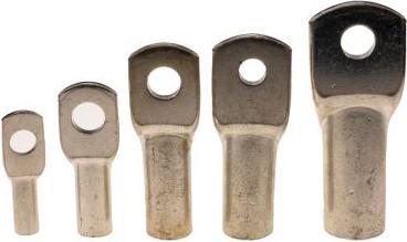 Actual product image RS PRO Uninsulated Tubular Ring Terminal, Brown