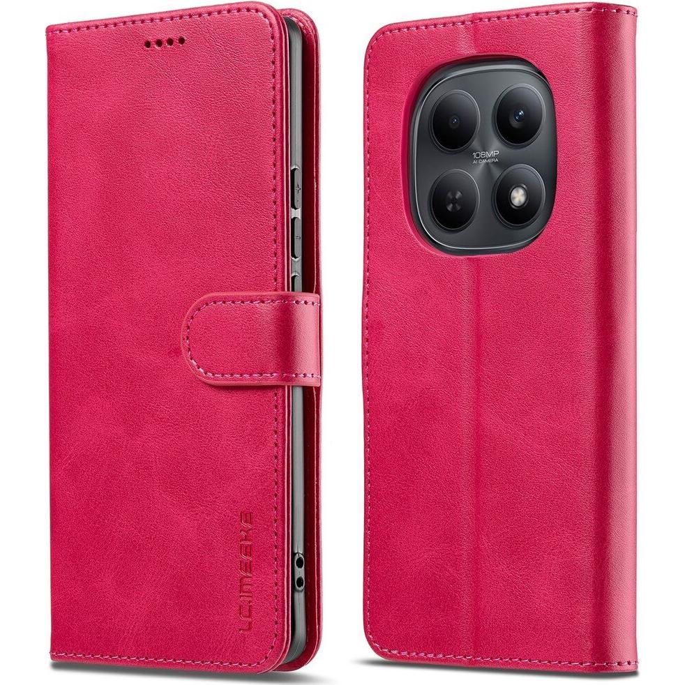LC.Imeeke Xiaomi Redmi Note 15 Pro 4G - Leder Etui Hülle (Xiaomi Redmi Note 15 Pro), Cover smartphone, Pink