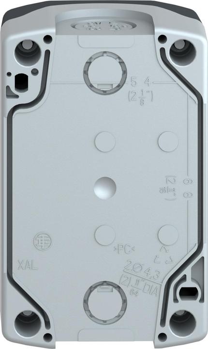 Produktbild Schneider Electric Tastergehäuse 22mm 2 Loch grau