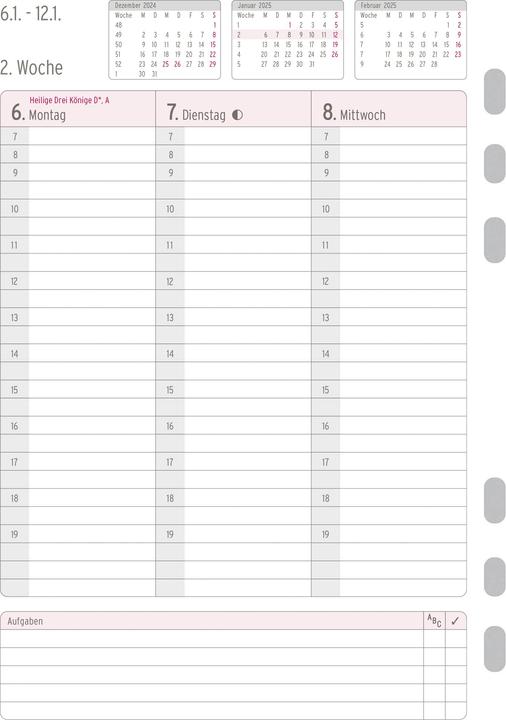 Produktbild Chronoplan Wochenplan (A5, 1 Woche / 2 Seiten)