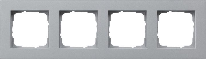 Actual product image Gira Cover frame 4gang aluminium 214255