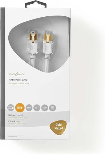 Actual product image Nedis Cat 6 cable RJ45 connector RJ45 connector F / UTP 5.00 meters round LSZH (F/UTP, CAT6, 5 m)