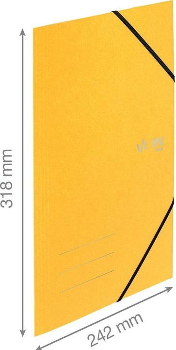 Produktbild von Gummibandmappe A4, Gelb, 5 Stück (A4, 5x)