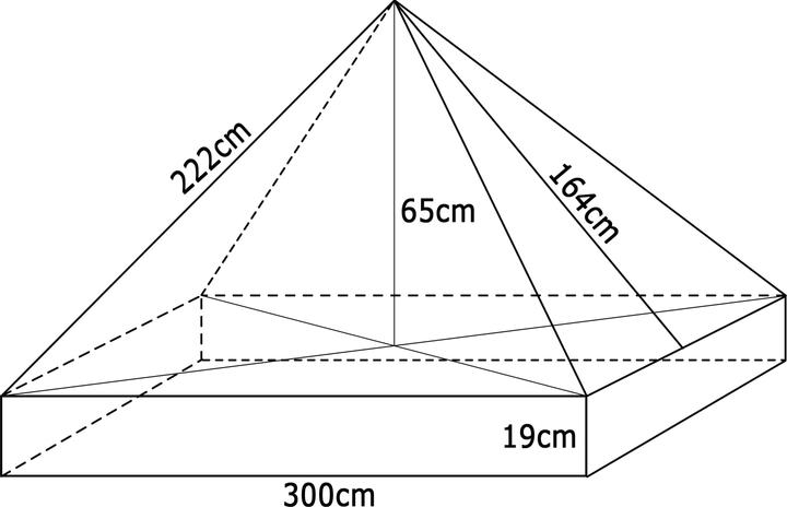 Actual product image Degamo Universal replacement roof for pavilion (300 cm, 300 cm)