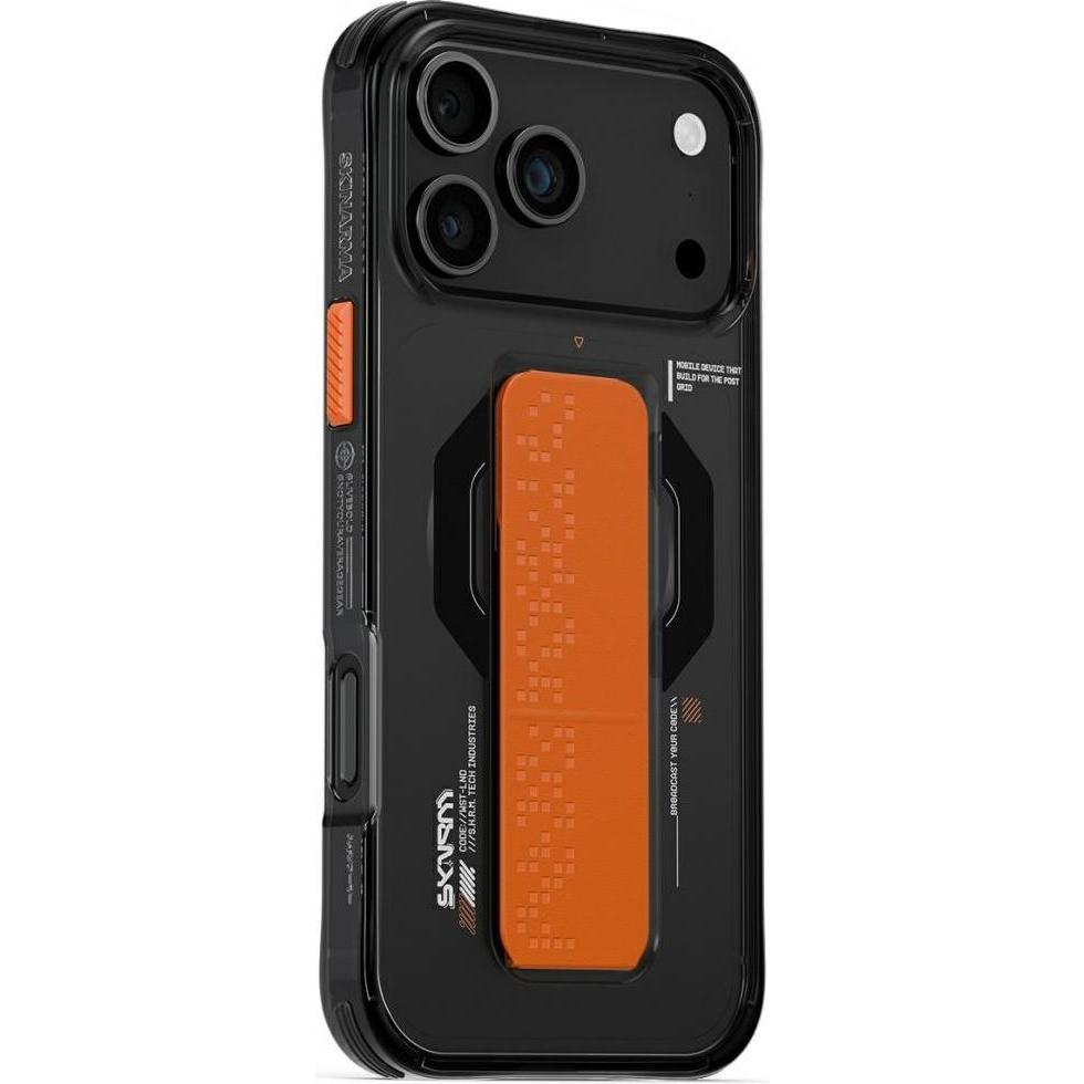 Skinarma Haxa Case for iPhone 17 Pro Max Magnetic Charging + Grip Stand Graphite (Apple iPhone 17 Pro Max), Cover smartphone, Grigio