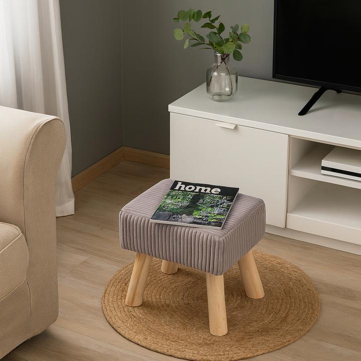 Image du produit Relaxdays Tabouret en corduroy