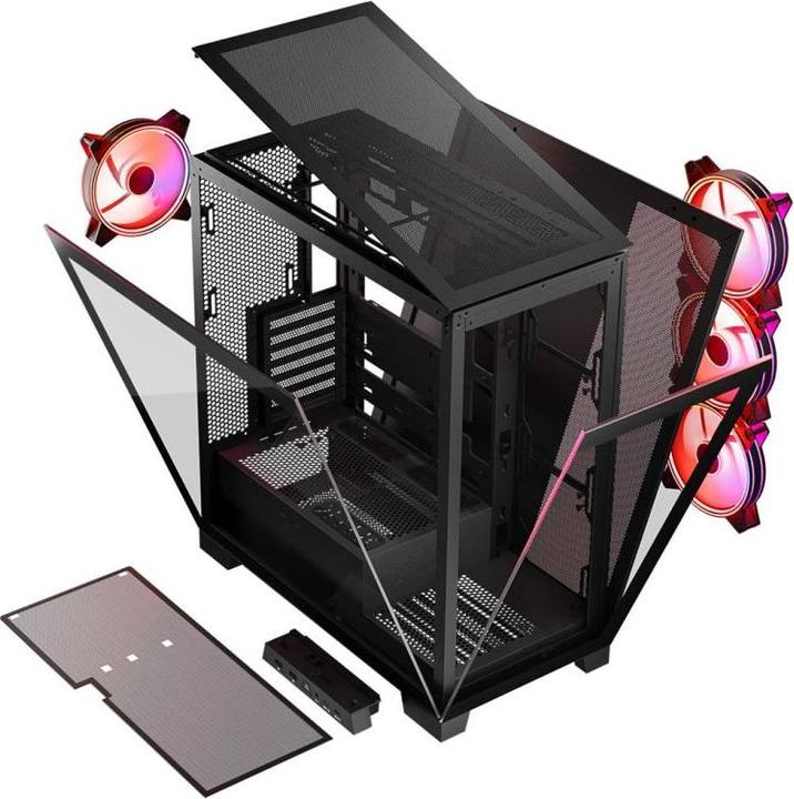 Image du produit Modecom Boîtier informatique Volcano SPACE APEX ARGB MIDI USB 3.0 X 2 CYPE-C (ATX, mATX, Mini-ITX)