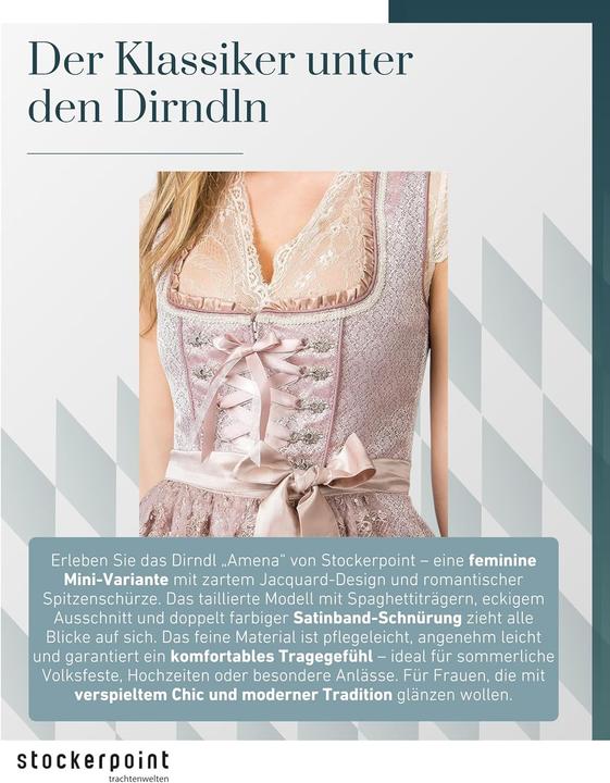 Image du produit Stockerpoint Dirndl Mini Amena avec Tablier à Dentelle (44)