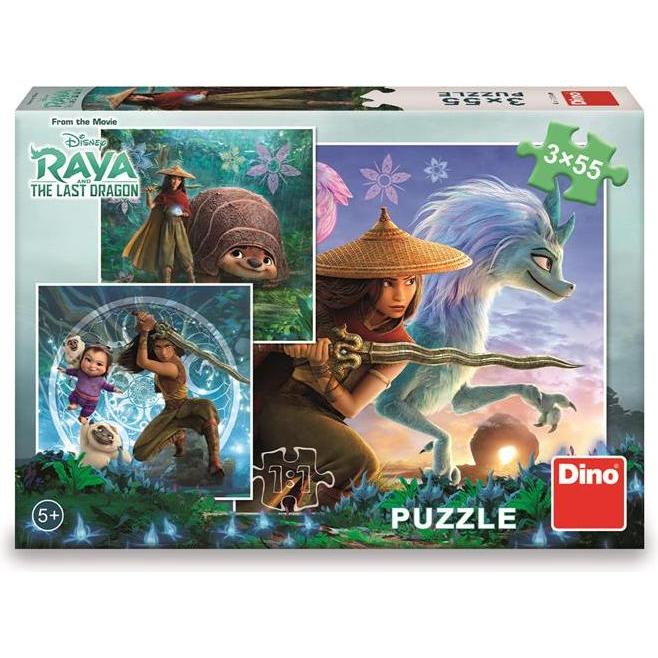 Dino Puzzle Raya und Freunde 3x55 Teile (55 Teile)
