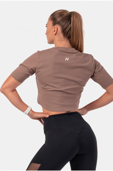 Immagine prodotto Nebbia Crop Top minimalista con logo 600 marrone (S)