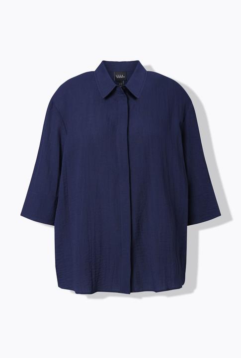 Immagine prodotto Ulla Popken Camicia con viscosa, collo da camicia e maniche a 3/4 (60)