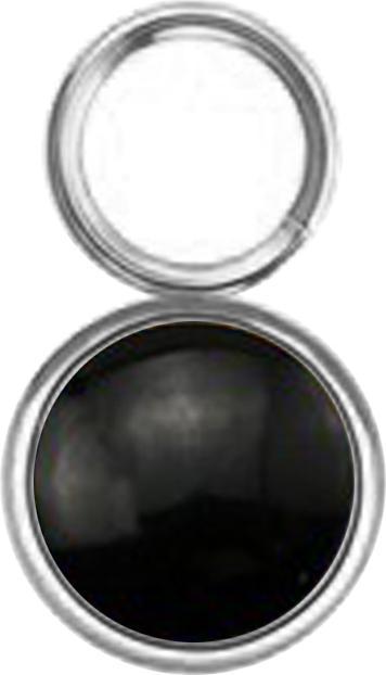 Image du produit Star Piercing Anhänger silber ein schwarzer Onyx Stein (sans laiton, Minéral, Acier chirurgical 316L)