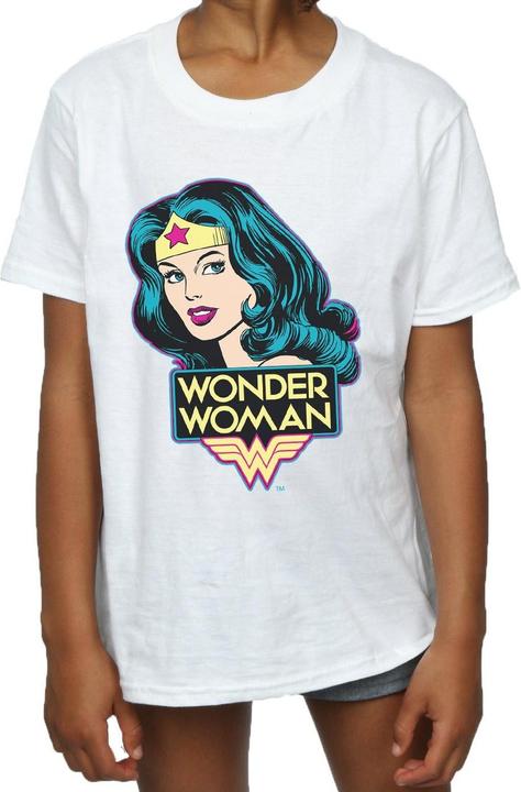 Actual product image Wonder Woman Girls Head T-Shirt (140, 146)