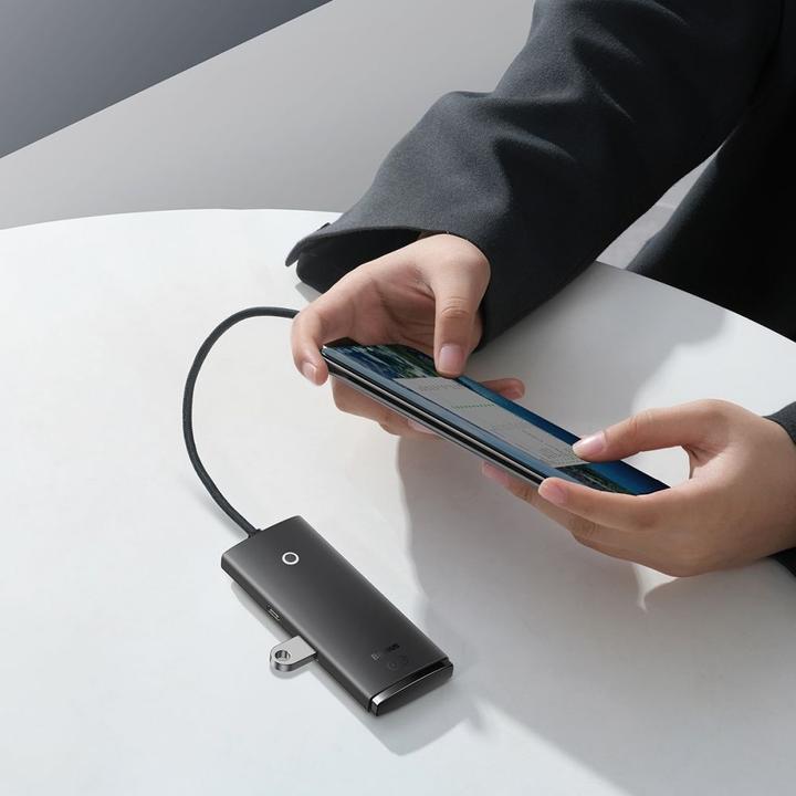 Actual product image Baseus Lite Series 4-Port Adapter (USB-C, 5 Ports)