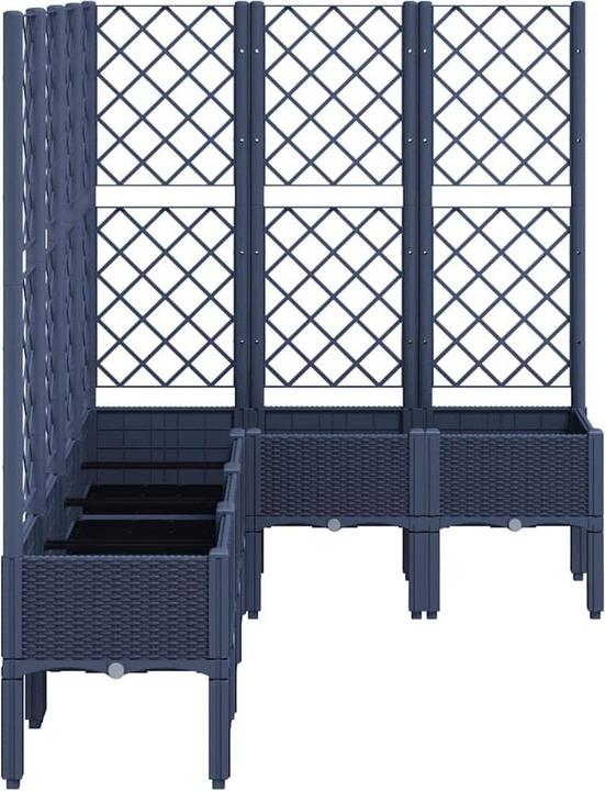 Image du produit vidaXL Bac à plantes avec treillis PP