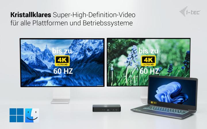 Produktbild i-tec USB-C/A Intelligent Dual DS+PD100W, Universal (USB-C, 8 Ports)