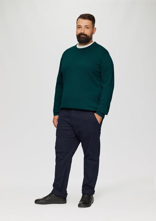 Produktbild S.Oliver Strickpullover Strickpullover mit Logo-Stickerei (4XL)