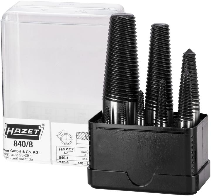 Image du produit HAZET Jeu d'extracteurs des vis 840/8 ∙ Nombre d'outils : 8