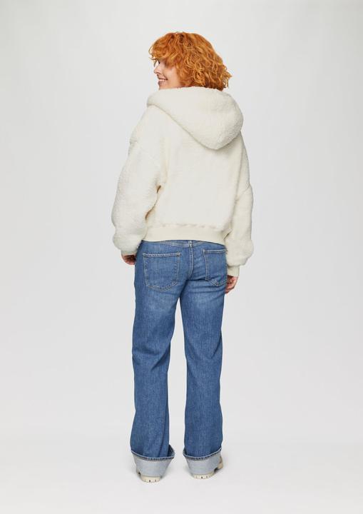 Produktbild s.Oliver Sweatshirt Oversized Sweatjacke aus Teddy-Plüsch (M)