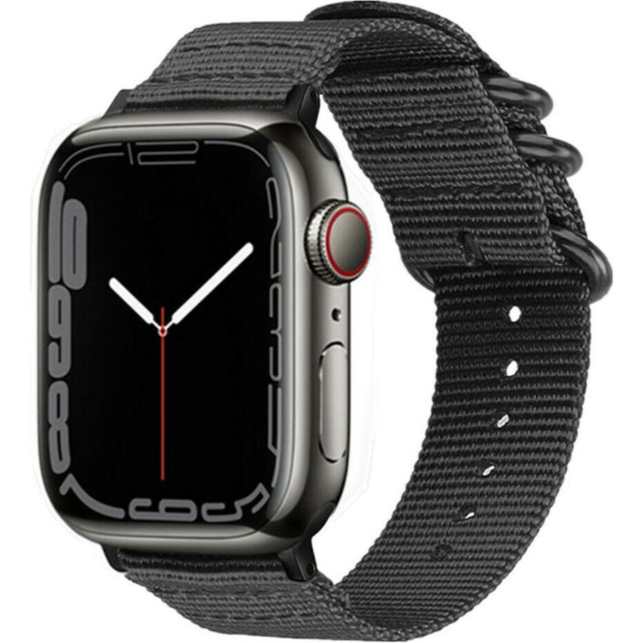 Thumbnail - Strap-it Armband (Nylon, Apple Watch), Uhrenarmband, Schwarz