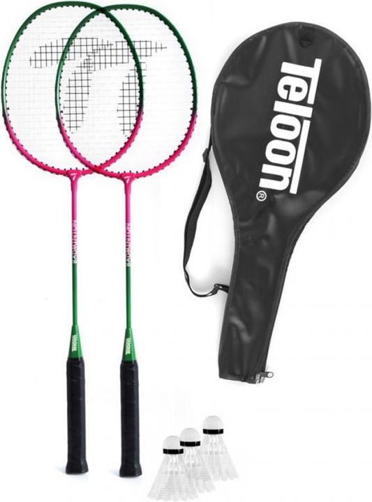 Teloon SMJ Badminton-Set /2 Schläger + 3 Federbälle/ TL020