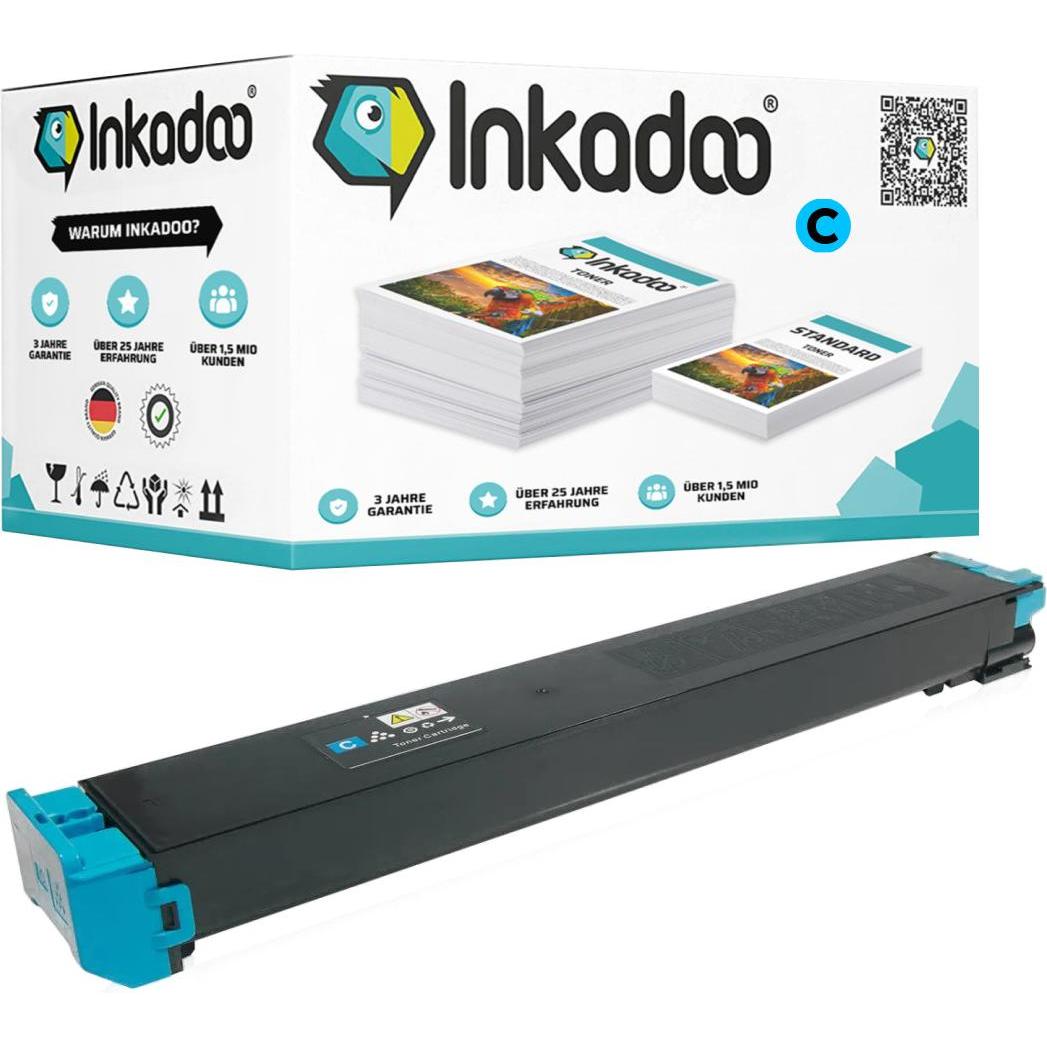 Inkadoo, Toner, Toner kompatibel zu Sharp MX-36GTCA Toner, cyan Cyan (C)