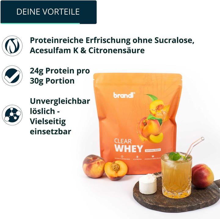 Actual product image Brandl Clear Whey (Peach, 1 pcs., 800 g)
