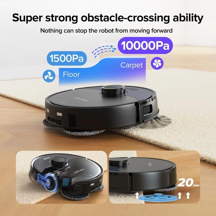 Actual product image Lubluelu Vacuum cleaner One Robotic Vacuum S1000 Black (10000 Pa, Wiping cloth)