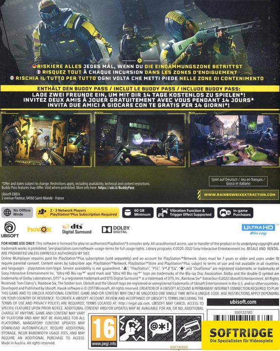 Actual product image Ubisoft Rainbow Six Extraction (PS5, Multilingual)