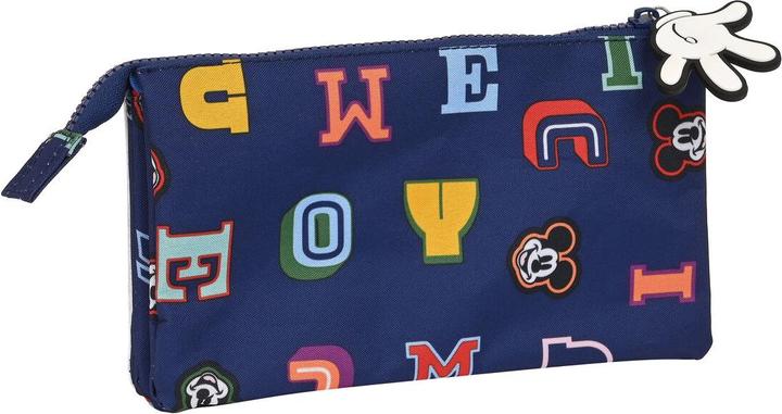 Actual product image Mickey Mouse Club House Triple multipurpose case Mickey Mouse Clubhouse Only one Navy blue 22 x 12 x 3 cm