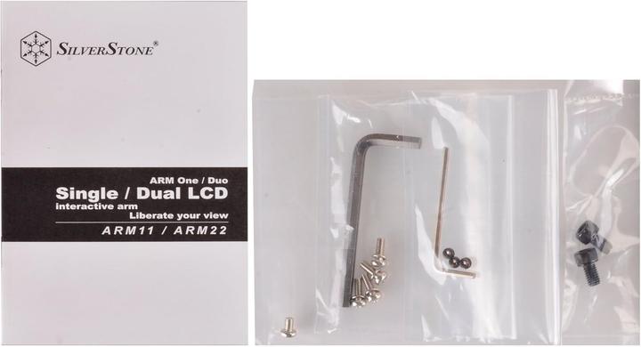 Actual product image Silverstone SST-ARM23BS-L - Dual monitor arm (Table, 32", 15 kg)