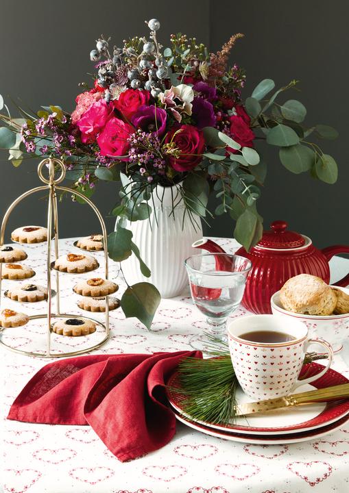 Image du produit Greengate Abella Assiette à cloche Noël blanc 14,2cm (1 x, 14.20 cm)