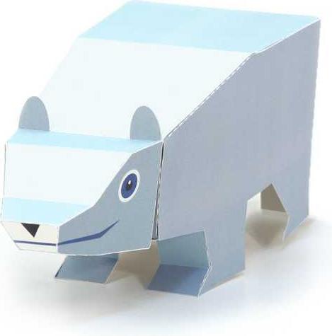 Actual product image Pukaca Paper toys. Maxi Polar Bears (8 x)