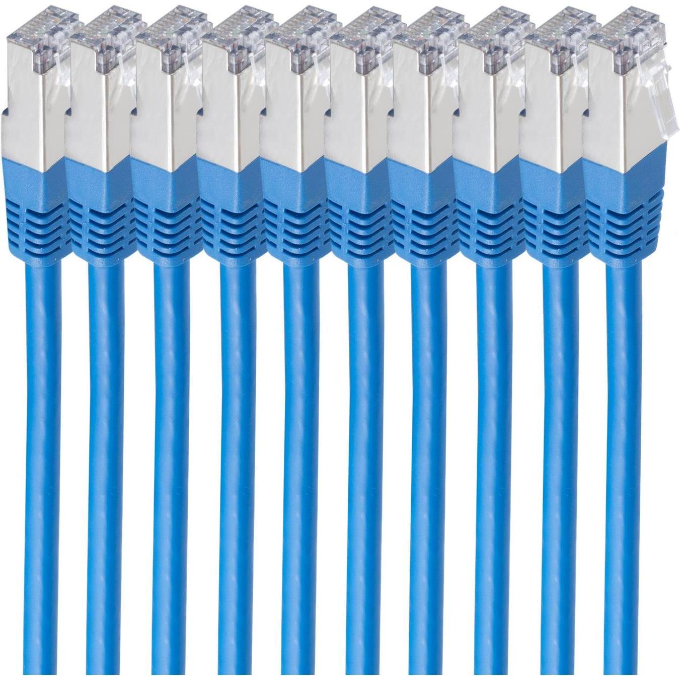 Thumbnail - Shiverpeaks -BASIC-S--Netzwerkkabel-Patchkabel, cat 6, S/FTP, PIMF, Halogenfrei, VE10, blau, 0,25m (S/FTP, CAT6, 0.25 m)...