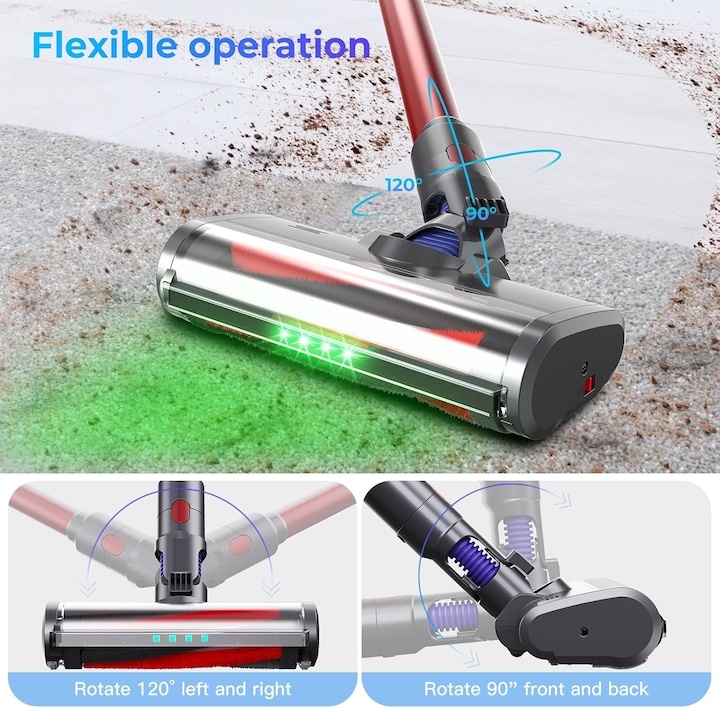 Produktbild Evary Bürstenkopf für Dyson V7-V15 Staubsauger mit LED