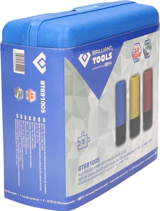 Produktbild KS Tools Stecknuss-Satz (19 mm, 21 mm, 17 mm)