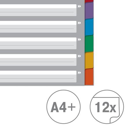 Image du produit Leitz Intercalaire 12 onglets, A4, 1-12