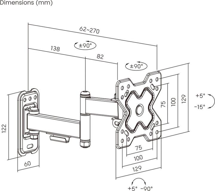 Actual product image Value Basic TV Wall Mount, 3 (Wall, 32", 20 kg)