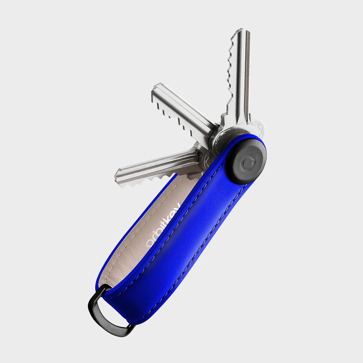 Orbitkey, Uomini, Portachiavi, - Leather Key Organiser - Ultramarine, Blu