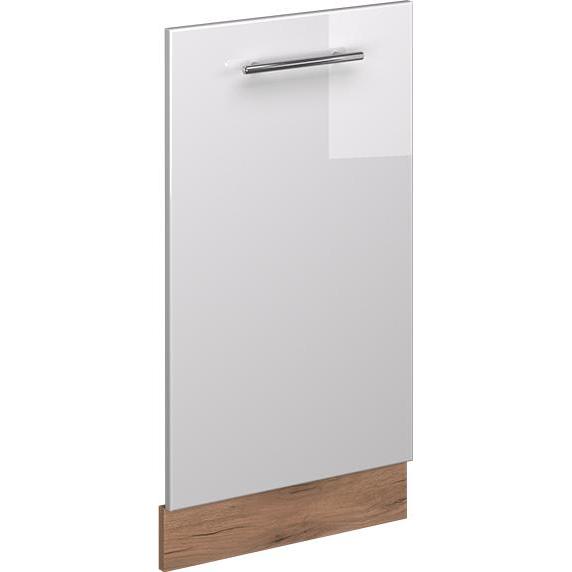 Vichy Geschirrspülblende Fame-Line, Weiss Hochglanz/Goldkraft Eiche, 45 cm ohne Arbeitsplatte, Geschirrspüler Zubehör, W...