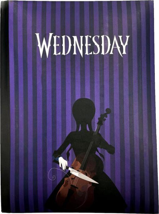 SD Toys MERCREDI - Violoncelle - Notebook Lumineux (A5, À rayures, Couverture rigide)