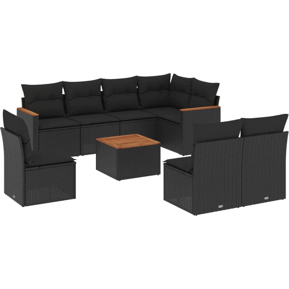 VidaXL, Gartenlounge, 10-tlg. Garten-Lounge-Set mit Kissen