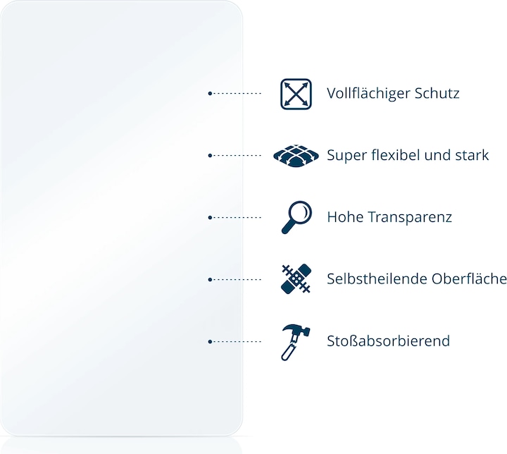 Produktbild BROTECT Fullscreen Schutzfolie Displayschutz Folie Klar Transparent