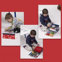 Actual product image super activity album coloreable, red