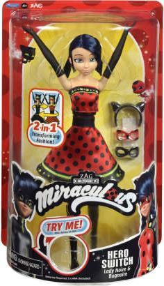 Image du produit Bandai MIRACULOUS PoupÃ©e Ladybug avec Outfit Transformation 26 cm 4+
