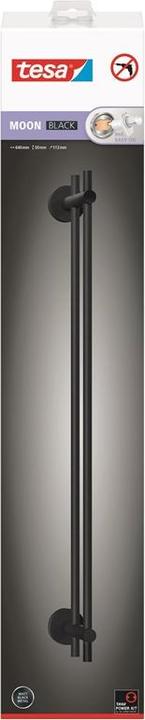 tesa MOON BLACK double towel rail incl. adhesive solution without drilling